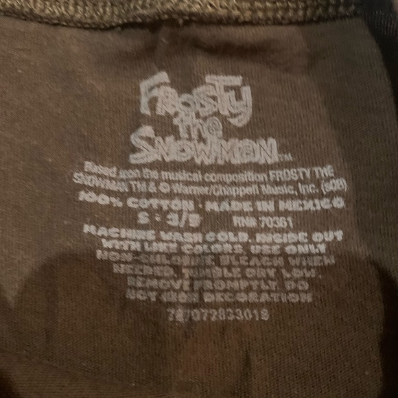 Frosty Snowman T Shirt Catch Me If You Can Brown Gold Foil Women’s‎ Size Small - Picture 3 of 5